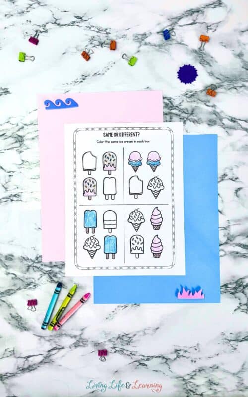Ice Cream Worksheets for Preschool: Summer Skill Development