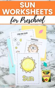 Sun Worksheets for Preschool: Color and Learn