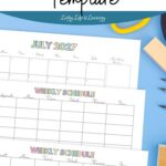 Homeschool Calendar Template pages