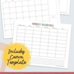Homeschool Calendar Template pages