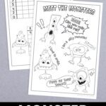 Two activities from the Monster Worksheets for Kids