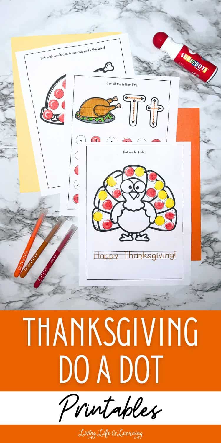 Thanksgiving Do a Dot Printables for Fine Motor Skills