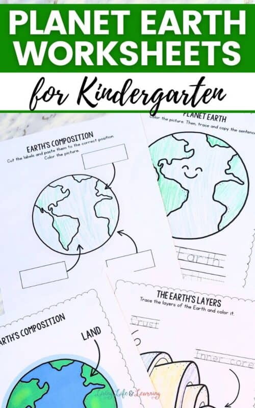 Planet Earth Worksheets for Kindergarten Skill Development