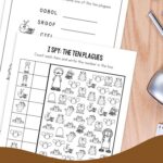 Various pages from the Ten Plagues Activity Sheets