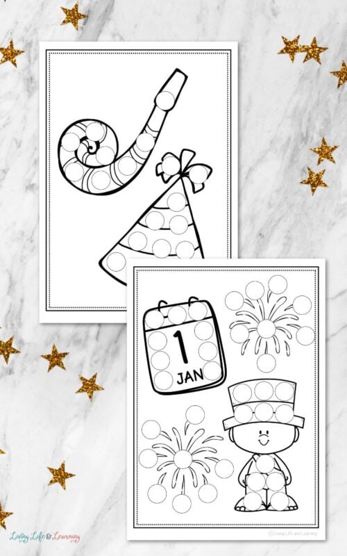 New Year Do a Dot Printables: Fun Learning Ideas