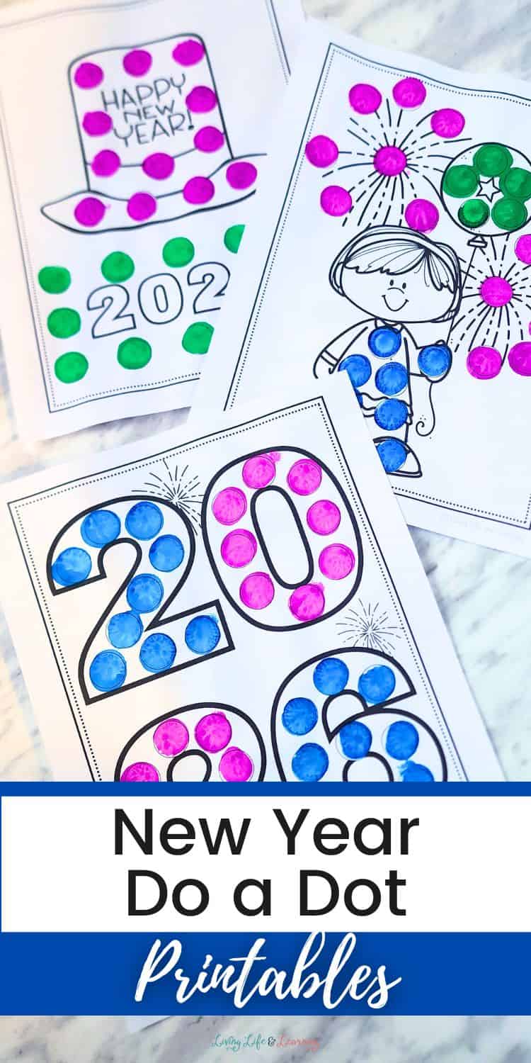 New Year Do a Dot Printables: Fun Learning Ideas