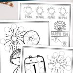 pages included in the New Year Do a Dot Printables