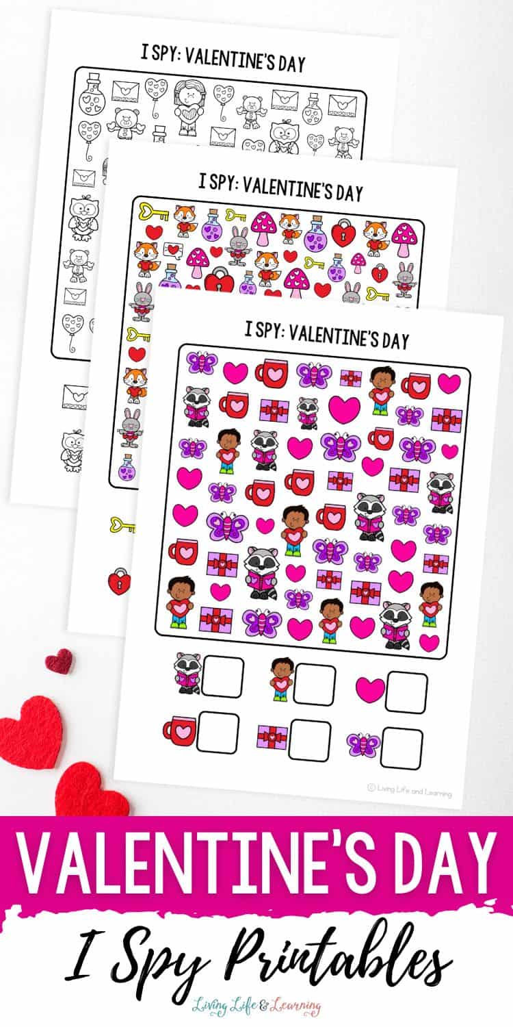 Valentine's Day I Spy Printables for Fun Learning