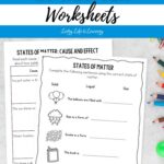 two pages of Different States of Matter Worksheets