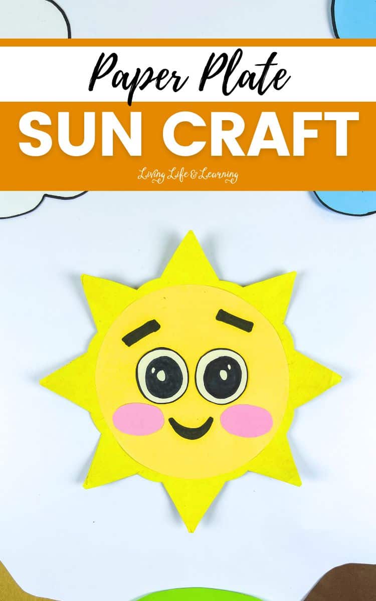 finished paper plate sun crafr