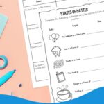 Different States of Matter Worksheets on a table