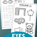 Three Eyes Worksheet for Kindergarten on a table