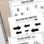 Various pages from the Eyes Worksheet for Kindergarten