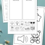 Three activities included in the Eyes Worksheet for Kindergarten