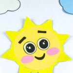finished paper plate sun crafr