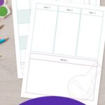 Science Lesson Planner pages on a table