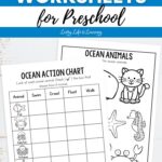 Two pages included in the Ocean Worksheets for Preschool