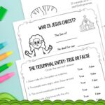 pages of Easter Story Worksheets for Kids