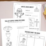 pages of Easter Story Worksheets for Kids