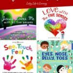 collage of Five Senses Books for Toddlers
