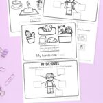 pages of My Five Senses Booklet on a table