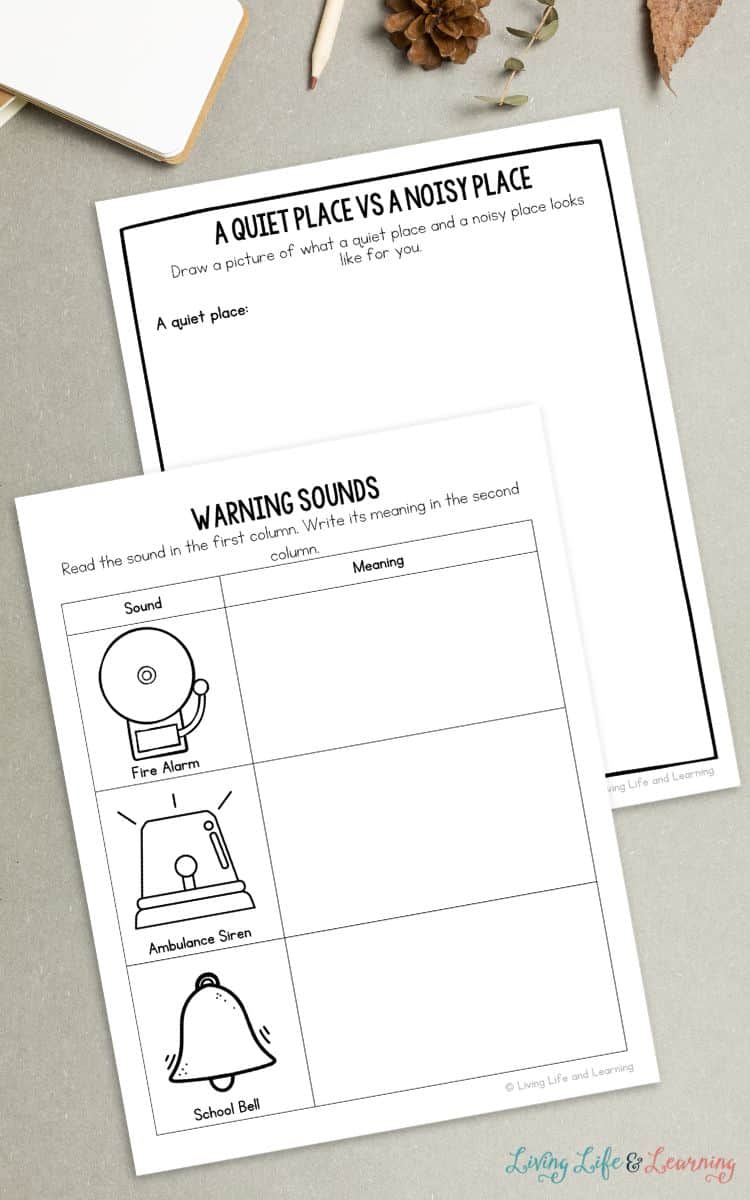 two pages of Ear Worksheets for Kids
