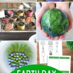 collage of Earth Day Science Activities for Preschoolers