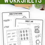 Preschool Insect Worksheets on a table