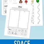 Space Cut and Paste Worksheets on a table