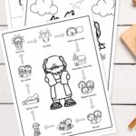Ten Commandments Coloring Pages on a table
