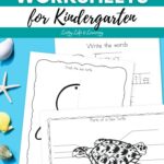 pages of Sea Turtle Worksheets for Kindergarten