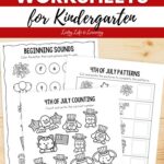 pages of 4th of July Worksheets for Kindergarten