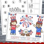 4th of July Worksheets for Kindergarten on a table