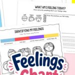 activities included in Feelings Chart for Kindergarteners