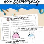 pages of Ice Cream Worksheets for Elementary