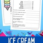 pages of Ice Cream Worksheets for Elementary