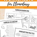 pages of Pumpkin Worksheets for Elementary