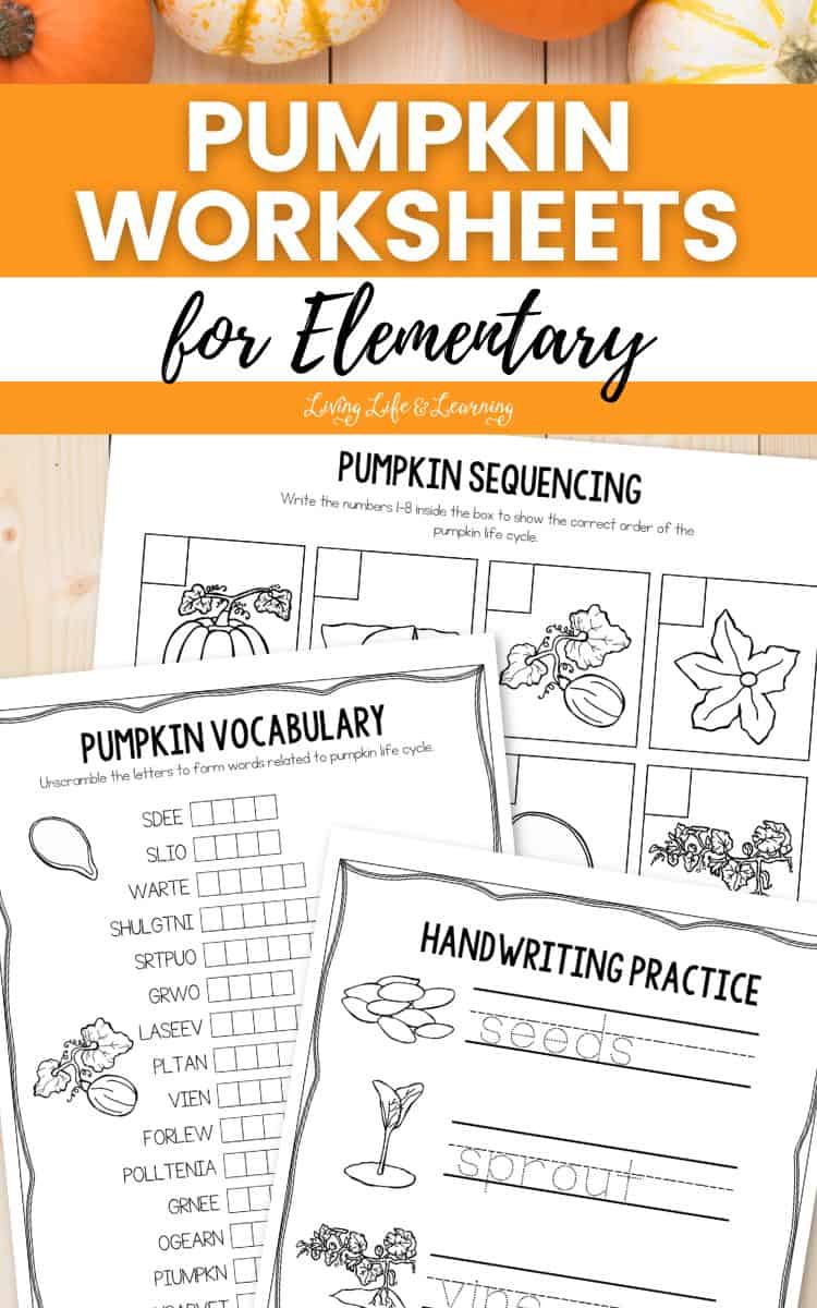 pages of Pumpkin Worksheets for Elementary