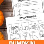 Pumpkin Worksheets for Elementary on a table