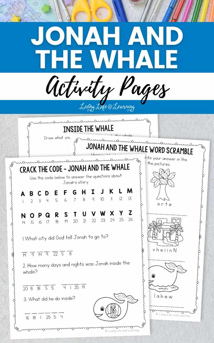 activities included in the Jonah and the Whale Activity Pages