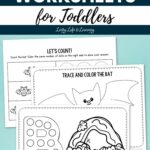 Bat Worksheets for Toddlers on a table