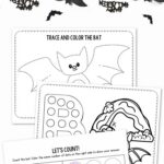 Bat Worksheets for Toddlers on a table