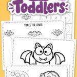 Bat Worksheets for Toddlers on a table