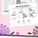Halloween Activity Sheets for Toddlers placed on a table