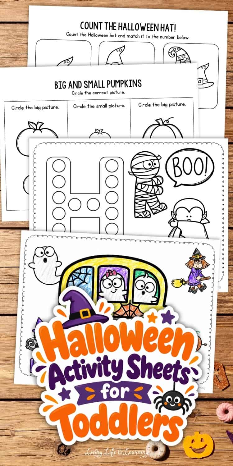 Halloween Activity Sheets for Toddlers