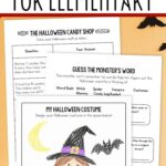 pages of Halloween Worksheets for Elementary